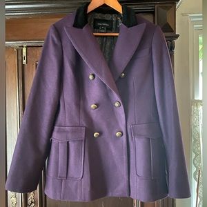 Pink Tartan purple wool coat size 8
